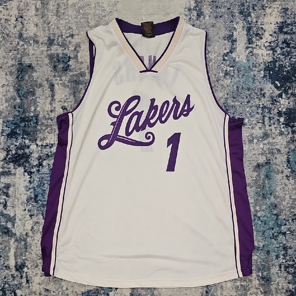 White and Purple Lakers Christmas 2015 Sga Jersey
